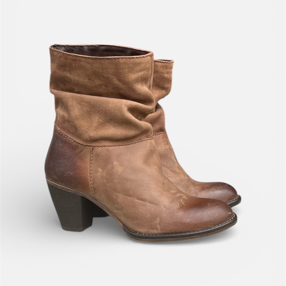Steven by Steve Madden Welded Mid-calf Slouch Boot in Cognac Brown Sz 6 1/2